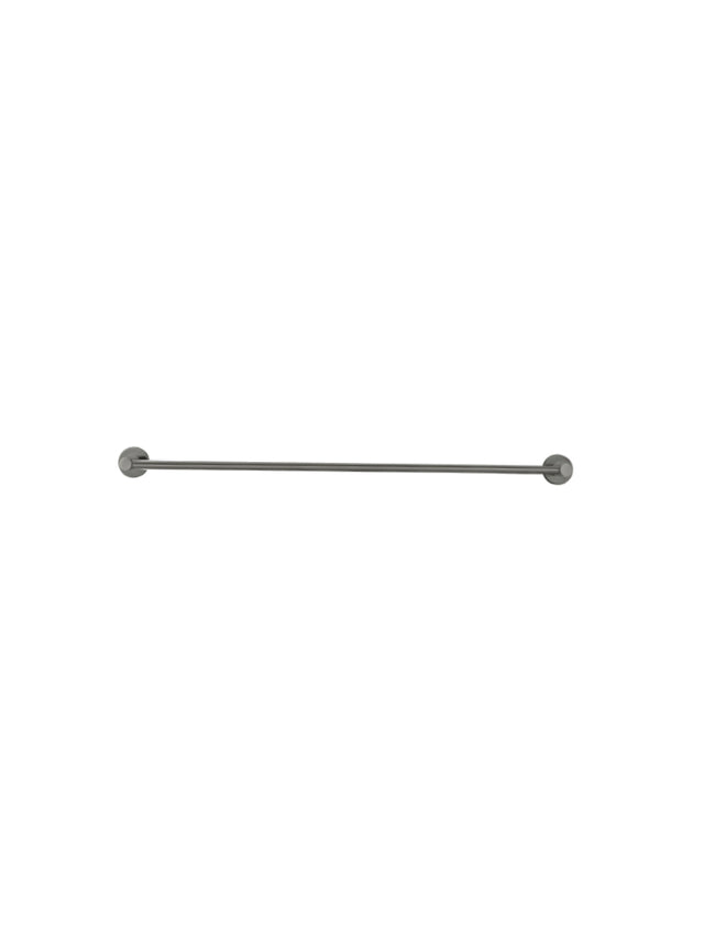 Round Single Towel Rail 600mm - Shadow Gunmetal (SKU: MR01-SR60-PVDGM) by Meir