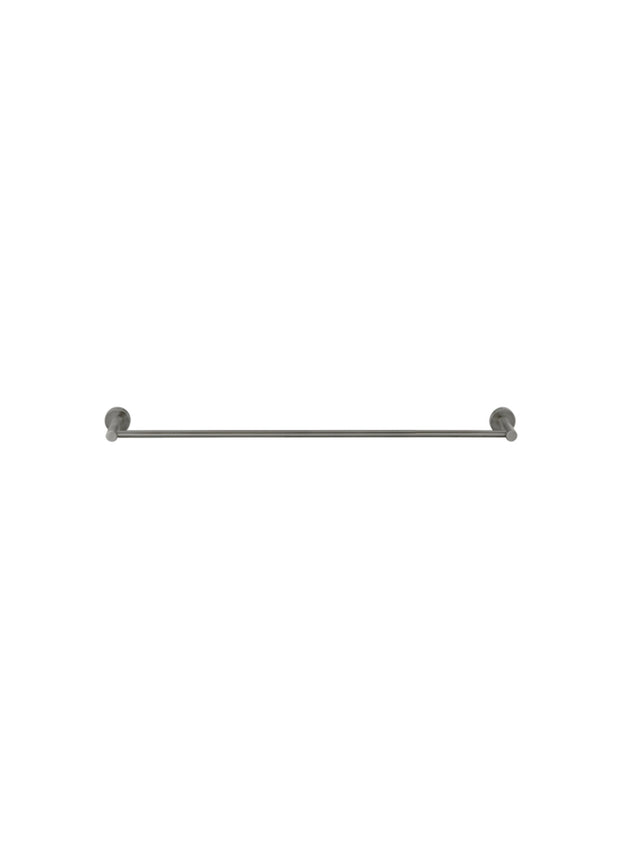 Round Single Towel Rail 600mm - Shadow Gunmetal (SKU: MR01-SR60-PVDGM) by Meir