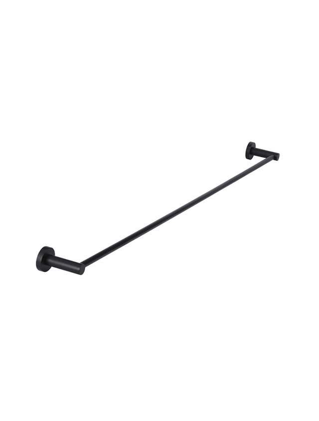 Round Single Towel Rail - Matte Black