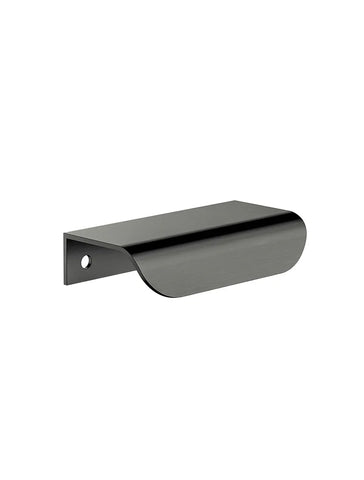 Öppen Edge-Pull 75mm Cabinet Handle (Brushed) - Shadow Gunmetal