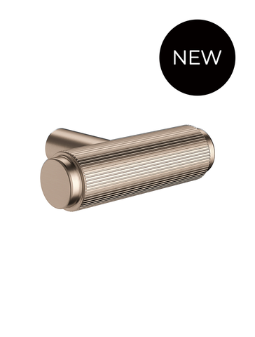 Öppen T-Pull Cabinet Handle (Linear Knurled) - PVD Champagne