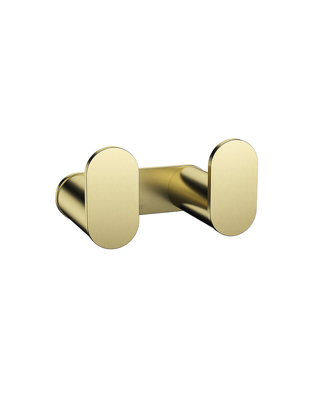 Curvaé Double Robe Hook - Default Title (SKU: MRRH-2D00N-PVDBB) by Meir