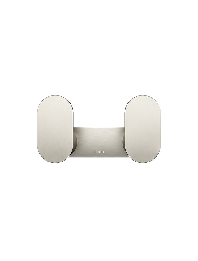 Curvaé Double Robe Hook - Default Title (SKU: MRRH-2D00N-PVDBN) by Meir