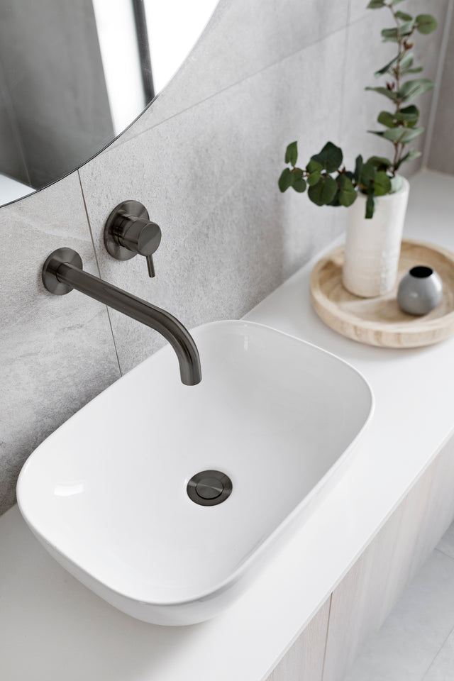 Round Wall Mixer Short Pin ever Trim Kit (In-wall Body Not Included) - Default Title (SKU: MW03S-FIN-PVDGM) by Meir