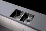 Lavello Kitchen Sink - Double Bowl 860 x 440 -  PVD Gunmetal Black - MKSP-D860440-PVDGM