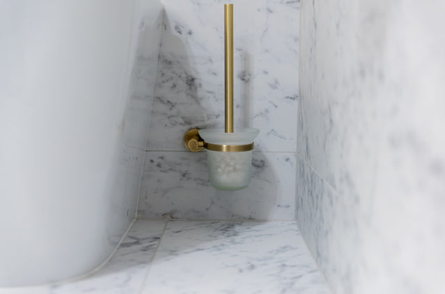 Round Toilet Brush & Holder - PVD Tiger Bronze (SKU: MTO01-R-PVDBB) by Meir