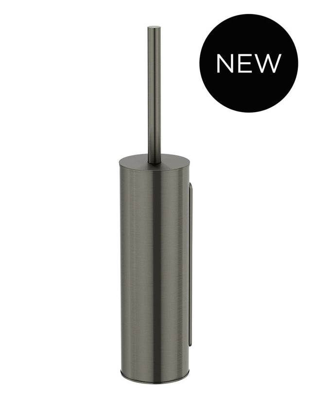Round Toilet Brush & Holder - Shadow Gunmetal