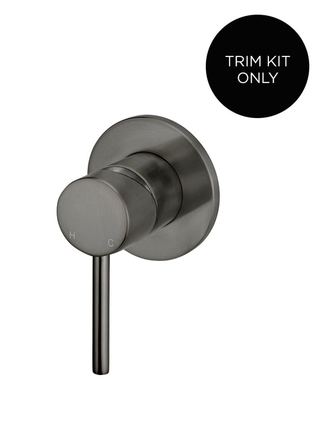 Round Wall Mixer Trim Kit (In-wall Body Not Included) - Shadow Gunmetal (SKU: MW03-FIN-PVDGM) by Meir