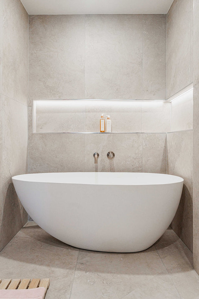 Round Pinless Wall Mixer - Champagne (SKU: MW03PN-CH) by Meir