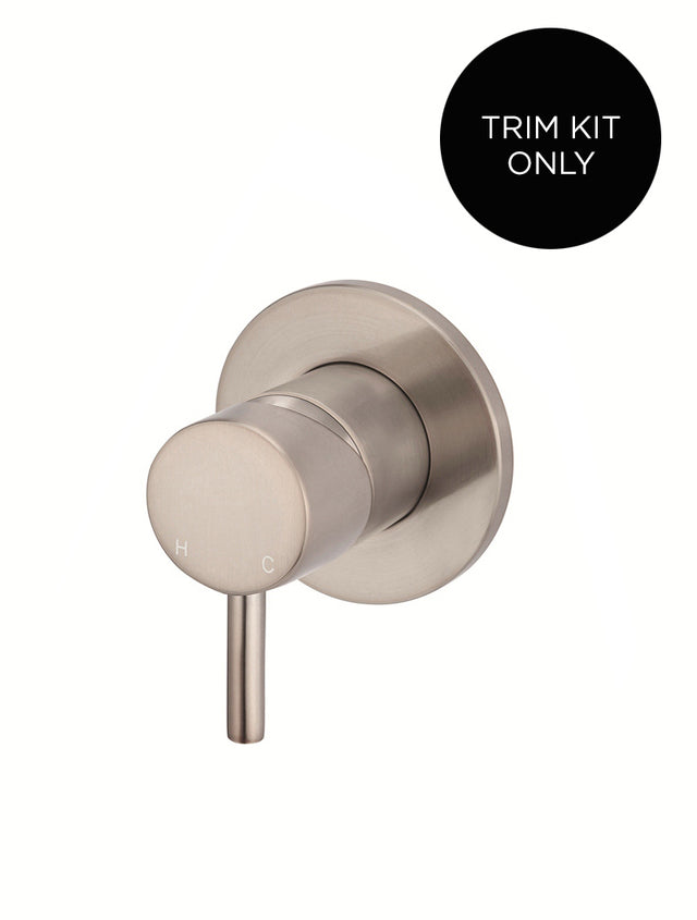Round Wall Mixer Short Pin–lever Trim Kit (In-wall Body Not Included) - Champagne