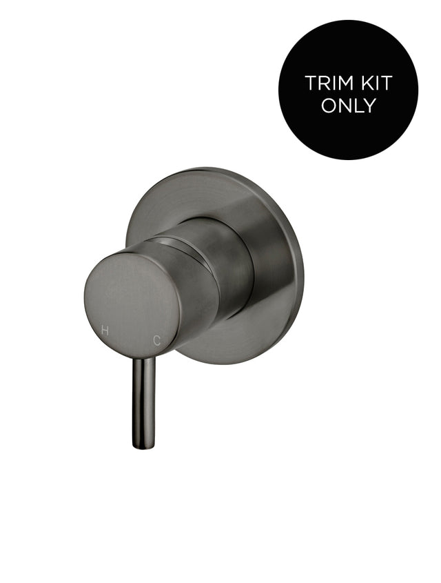 Round Wall Mixer Short Pin ever Trim Kit (In-wall Body Not Included) - Shadow Gunmetal