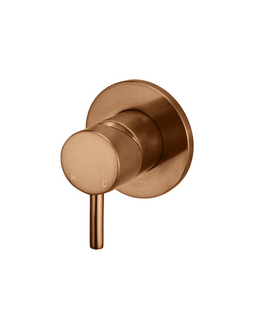 Round Wall Mixer Short Pin lever Trim Kit (In-wall Body Not Included) - Lustre Bronze