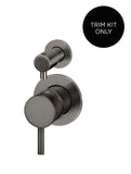 Round Diverter Mixer Trim Kit (In-wall Body Not Included) - Shadow Gunmetal - MW07TS-FIN-PVDGM