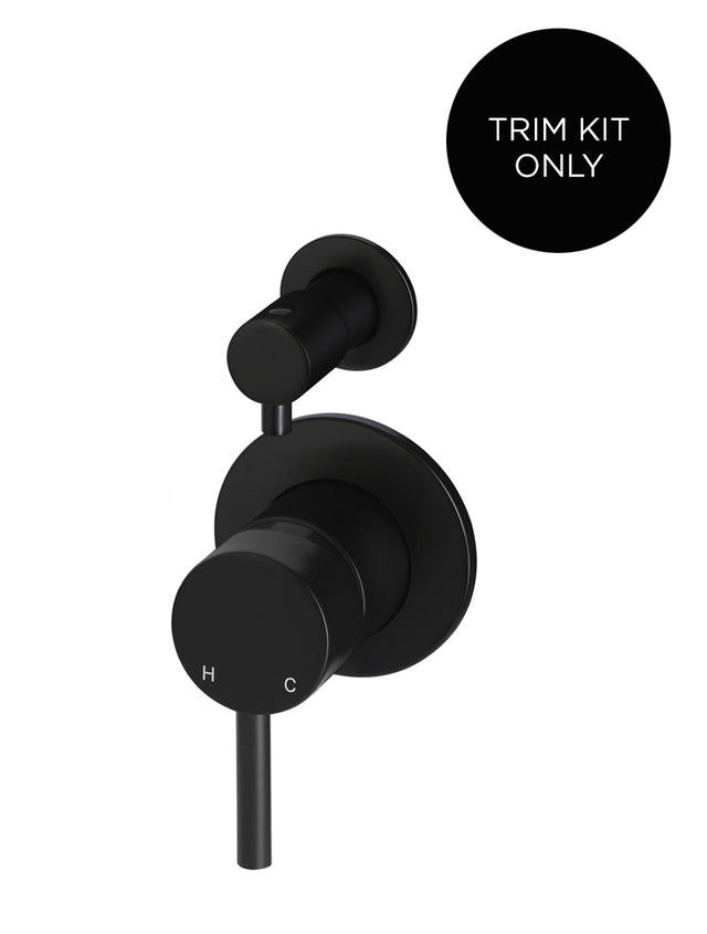 Round Diverter Mixer Trim Kit (In-wall Body Not Included) - Matte Black (SKU: MW07TS-FIN) by Meir