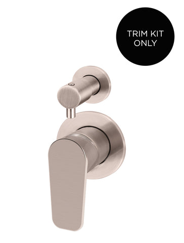 Round Diverter Mixer Paddle Handle Trim Kit (In-wall Body Not Included) - Champagne
