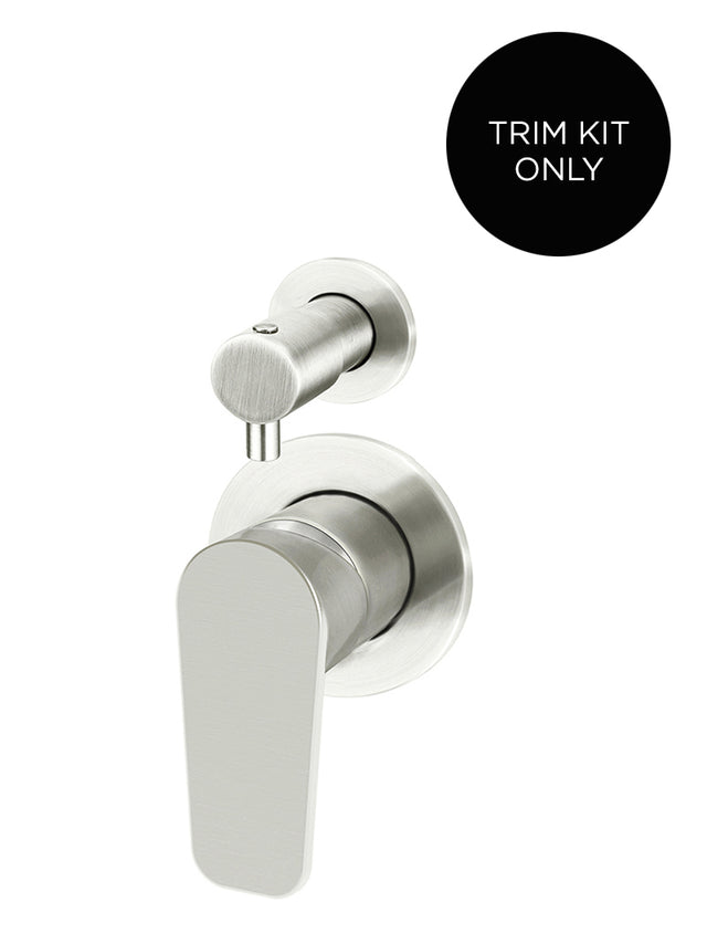 Round Diverter Mixer Paddle Handle Trim Kit (In-wall Body Not Included) - PVD Brushed Nickel