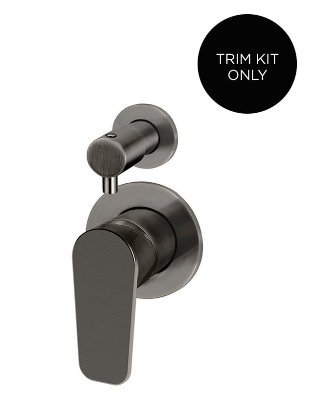 Round Diverter Mixer Paddle Handle Trim Kit (In-wall Body Not Included) - Shadow Gunmetal