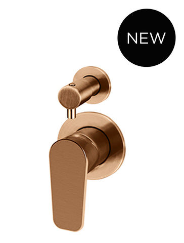 Round Diverter Mixer Paddle Handle Trim Kit (In-wall Body Not Included) - Lustre Bronze