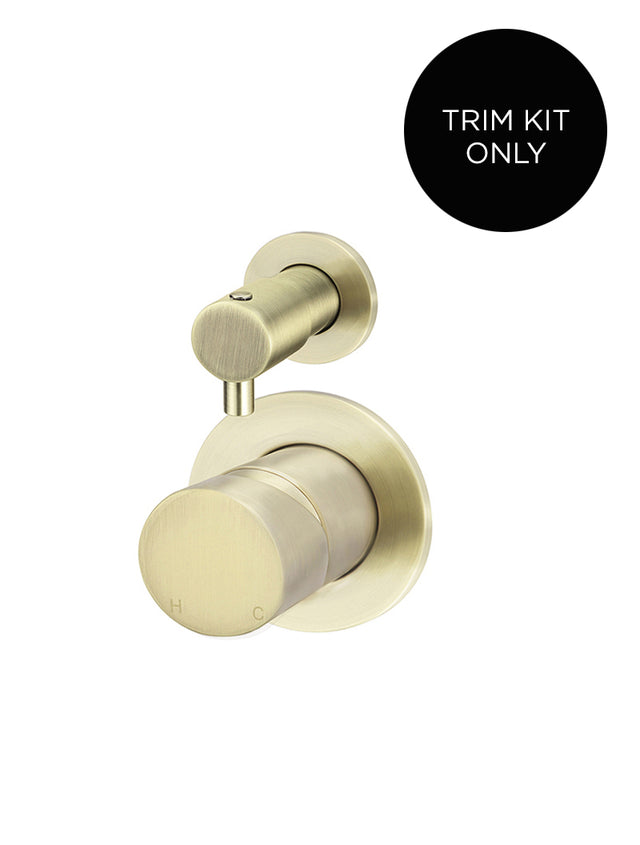 Round Diverter Mixer Pinless Handle Trim Kit (In-wall Body Not Included) - PVD Tiger Bronze (SKU: MW07TSPN-FIN-PVDBB) by Meir