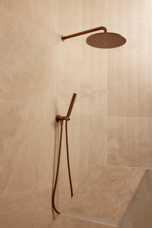 Round Shower Rose 300mm - PVD Lustre Bronze (SKU: MH06N-PVDBZ) by Meir