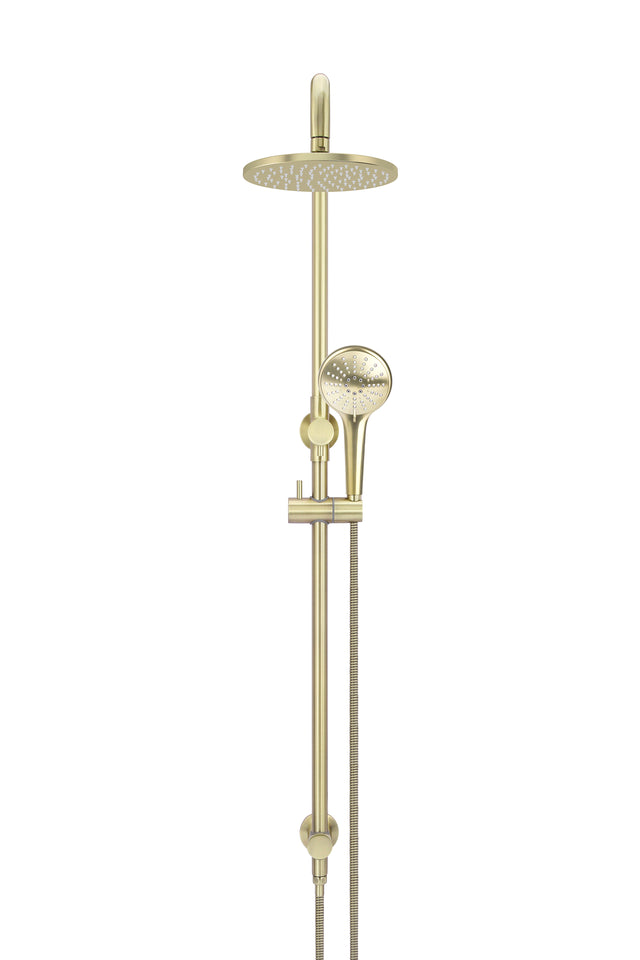 Round Combination Shower Rail 200mm Rose, Three Function Hand Shower - PVD Tiger Bronze (SKU: MZ0704-PVDBB) by Meir