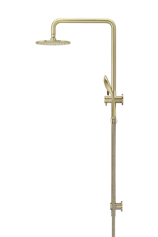 Round Combination Shower Rail 200mm Rose, Three Function Hand Shower - Default Title (SKU: MZ0704-PVDBB) by Meir