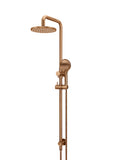 Round Combination Shower Rail 200mm Rose, Three Function Hand Shower - Lustre Bronze - MZ0704-PVDBZ