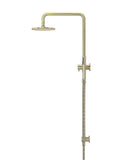 Round Combination Shower Rail, 200mm Rose, Single Function Hand Shower - PVD Tiger Bronze - MZ0704-R-PVDBB