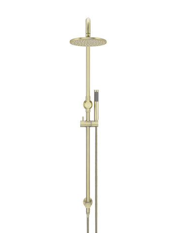 Round Combination Shower Rail, 200mm Rose, Single Function Hand Shower - PVD Tiger Bronze