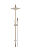 Round Combination Shower Rail, 200mm Rose, Single Function Hand Shower - Champagne - MZ0704-R-CH