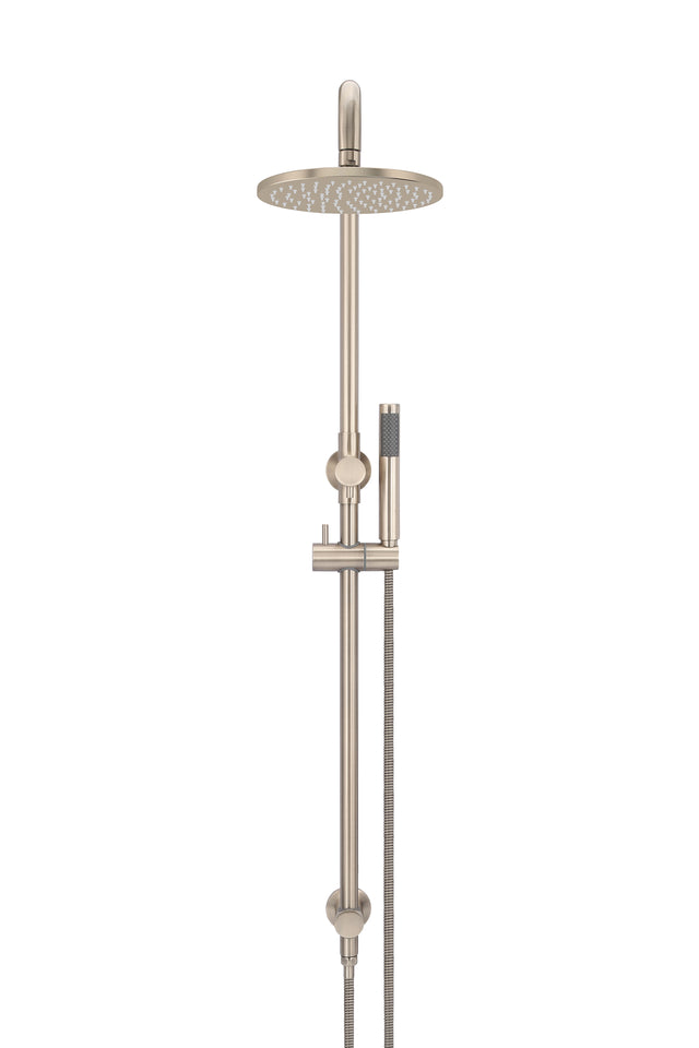 Round Combination Shower Rail, 200mm Rose, Single Function Hand Shower - Default Title (SKU: MZ0704-R-CH) by Meir