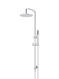 Round Combination Shower Rail, 200mm Rose, Single Function Hand Shower - Polished Chrome - MZ0704-R-C