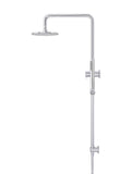 Round Combination Shower Rail, 200mm Rose, Single Function Hand Shower - Polished Chrome - MZ0704-R-C