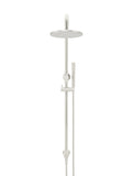 Round Combination Shower Rail, 200mm Rose, Single Function Hand Shower - PVD Brushed Nickel - MZ0704-R-PVDBN