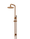 Round Combination Shower Rail, 200mm Rose, Single Function Hand Shower - Lustre Bronze - MZ0704-R-PVDBZ