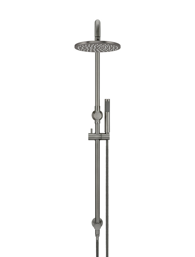 Round Combination Shower Rail, 200mm Rose, Single Function Hand Shower - Default Title (SKU: MZ0704-R-PVDGM) by Meir