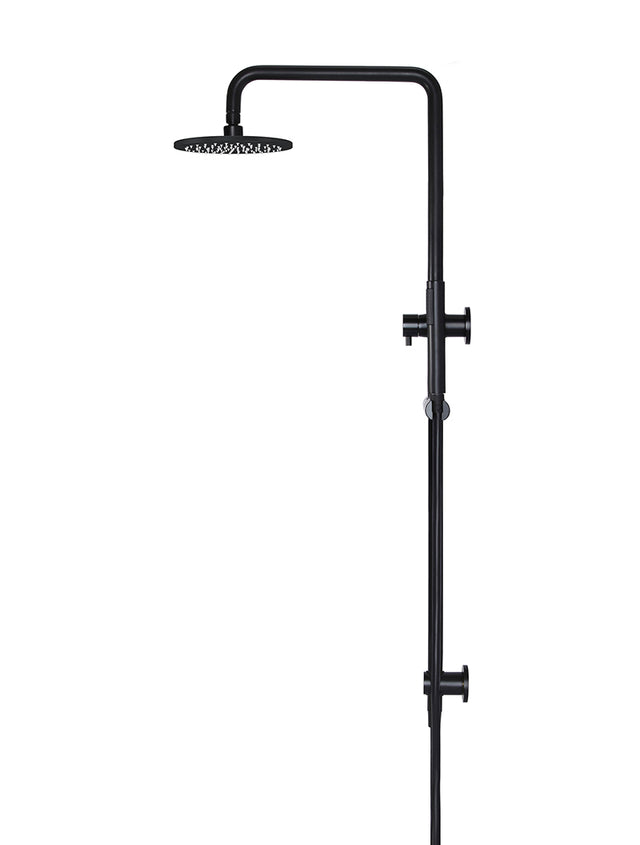Round Combination Shower Rail, 200mm Rose, Single Function Hand Shower - Default Title (SKU: MZ0704-R) by Meir