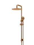 Round Combination Shower Rail 300mm Rose, Three Function Hand Shower - Lustre Bronze - MZ0706-PVDBZ