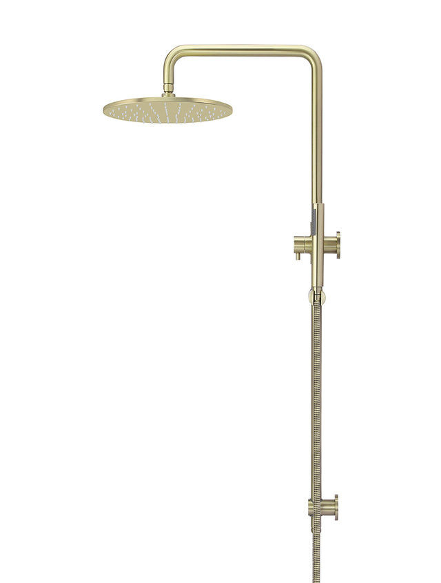 Round Combination Shower Rail, 300mm Rose, Single Function Hand Shower - PVD Tiger Bronze (SKU: MZ0706-R-PVDBB) by Meir