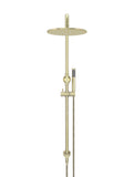 Round Combination Shower Rail, 300mm Rose, Single Function Hand Shower - PVD Tiger Bronze - MZ0706-R-PVDBB