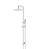 Round Combination Shower Rail, 300mm Rose, Single Function Hand Shower - Polished Chrome - MZ0706-R-C