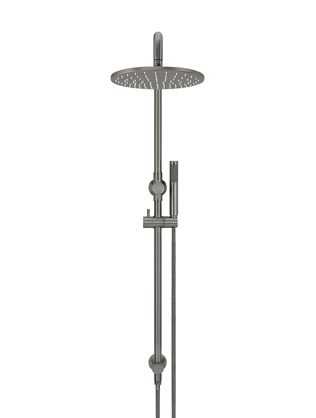 Round Combination Shower Rail, 300mm Rose, Single Function Hand Shower - Default Title (SKU: MZ0706-R-PVDGM) by Meir