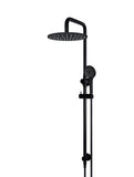 Round Combination Shower Rail, 300mm Rose, Three Function Hand Shower - Matte Black - MZ0706