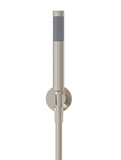 Round Hand Shower on Fixed Bracket - PVD Brushed Nickel - MZ08-R-PVDBN