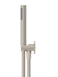 Round Hand Shower on Fixed Bracket - PVD Brushed Nickel - MZ08-R-PVDBN