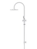 Round Gooseneck Shower Set with 200mm rose, Three-Function Hand Shower - Polished Chrome - MZ0904-C