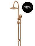 Round Gooseneck Shower Set with 200mm rose, Three-Function Hand Shower - Lustre Bronze - MZ0904-PVDBZ