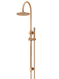 Round Gooseneck Shower Set with 200mm rose, Single-Function Hand Shower - Lustre Bronze - MZ0904-R-PVDBZ