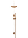 Round Gooseneck Shower Set with 200mm rose, Single-Function Hand Shower - Lustre Bronze - MZ0904-R-PVDBZ