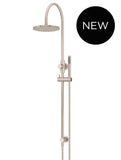 Round Gooseneck Shower Set with 200mm rose, Single-Function Hand Shower - Champagne - MZ0904-R-CH